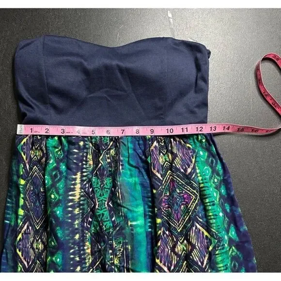 Copper Key Strapless Sweetheart Neckline Maxi Dress Size L - Picture 10 of 11